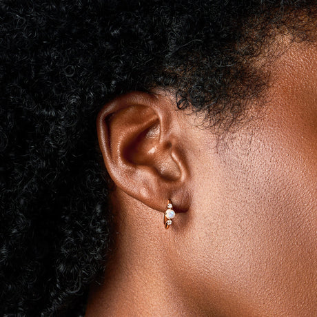 Moonstone Earrings - Loveliness Hoops