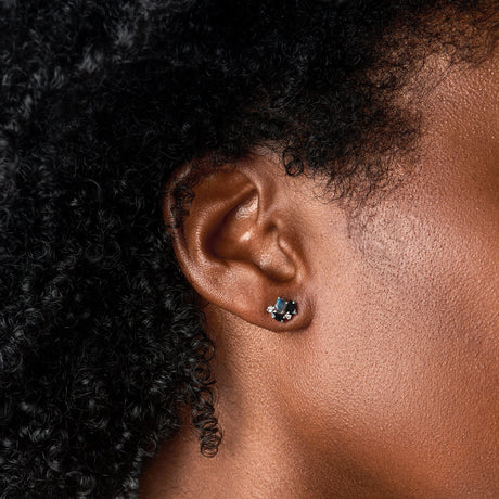 Black Obsidian Labradorite Earrings - Orion