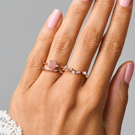 Rose Quartz Petite Raw Allure Set