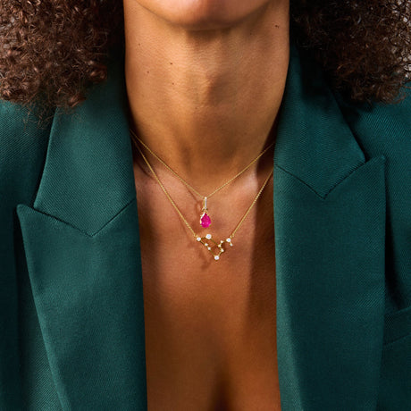 Leo Zodiac & July Birthstone Necklaces