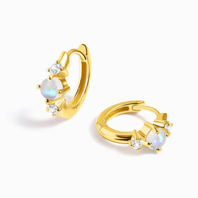Moonstone Earrings - Loveliness Hoops