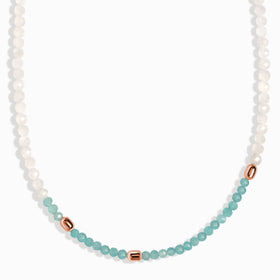 Amazonite White Moonstone Beads Necklace - Untamed