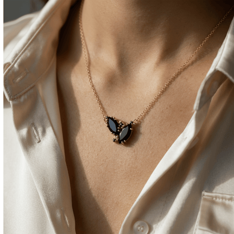 Black Obsidian Black Spinel Necklace - Resonance