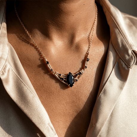 Black Obsidian Black Spinel Necklace - Radiance