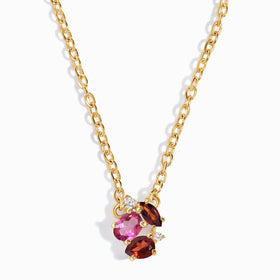 Pink Topaz Garnet Necklace - Orion