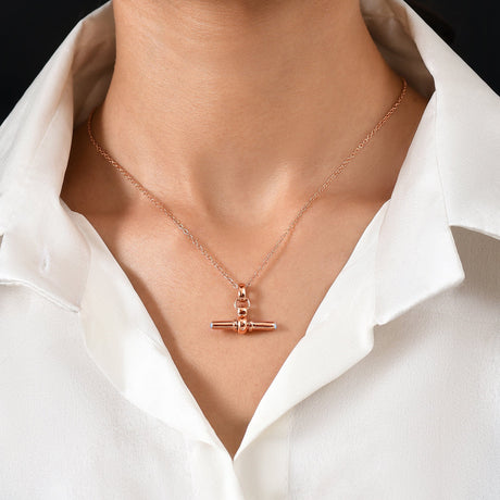 Moonstone T-Bar Necklace - Duality