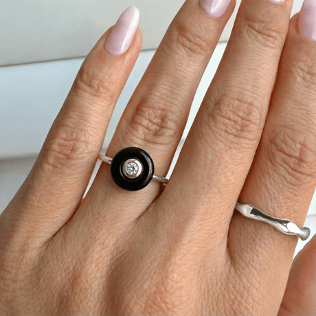 Black Obsidian Fidget Ring - Ora