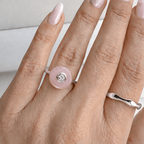 Rose Quartz Fidget Ring - Ora