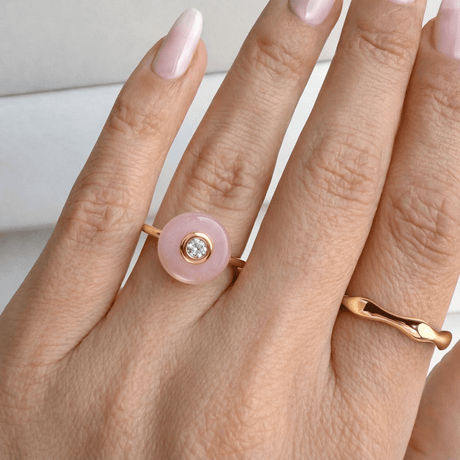 Rose Quartz Fidget Ring - Ora