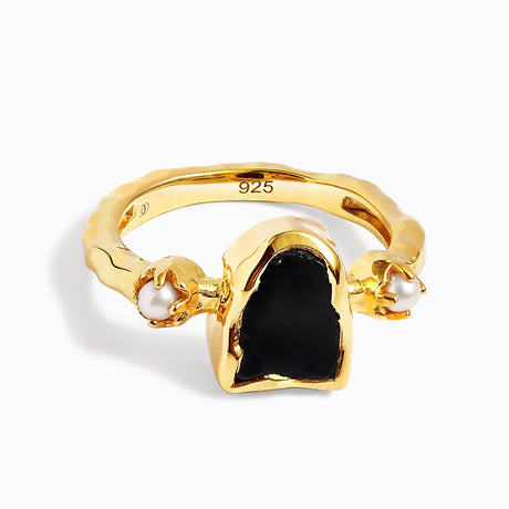 Black Obsidian Pearl Ring - Keepsake