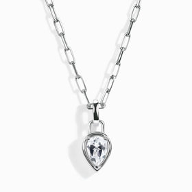 White Topaz Talis Widelink Necklace - April Birthstone
