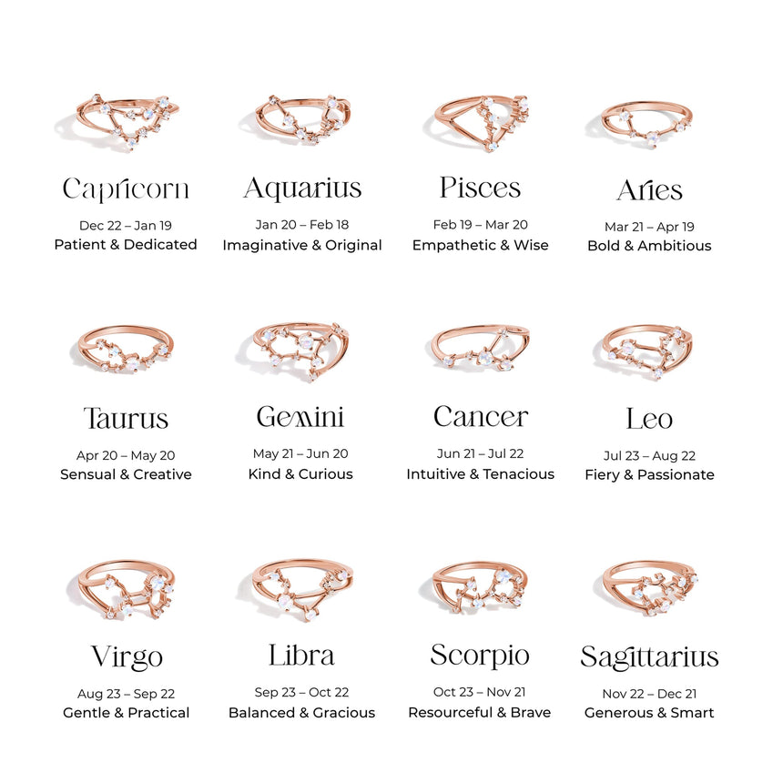 Zodiac Rings & Necklaces – Moon Magic