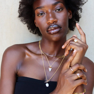 Crystal Ring - Enfolded Grey Agate