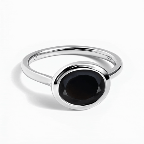 Black Obsidian Skin Touch Ring - Feel the Strength