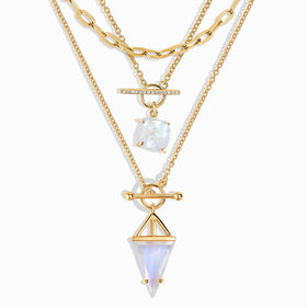 Heroine T-Lock & Raw Crystal T-Lock Necklaces & Widelink Chain