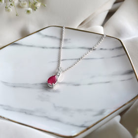 Ruby Necklace Sway - July Birthstone