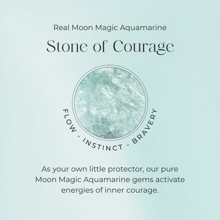 Raw Crystal Bracelet - Aquamarine 'Courage'