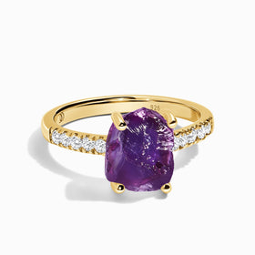 Raw Crystal Ring - Ritzy Amethyst