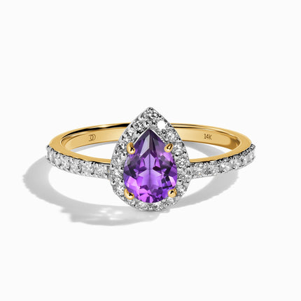 Amethyst Diamond Ring - Tear of Joy