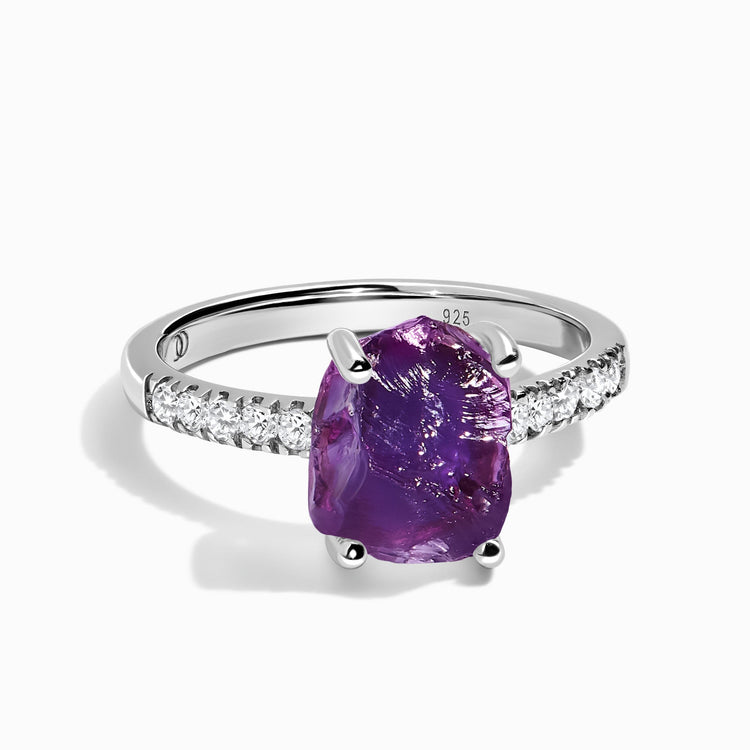 Amethyst Knotted Silver Ring – SILBERUH