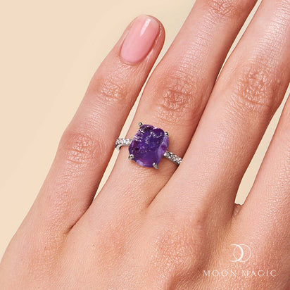 Amethyst Stone Ring for Peace and Calm - Solacely co