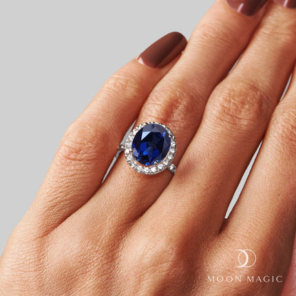 Blue Sapphire Ring - Queen Lana