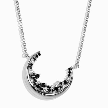 Black Spinel White Zircon Necklace - Lush Luna