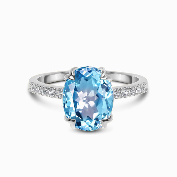 Amazon.com: Angara Natural London Blue Topaz Solitaire Ring for Women,  Girls in 14K Rose Gold Size-3 (Grade-AAAA | Size-10mm) | December  Birthstone Jewelry Gift for Her | Birthday|Wedding|Anniversary|Engagement:  Clothing, Shoes & Jewelry