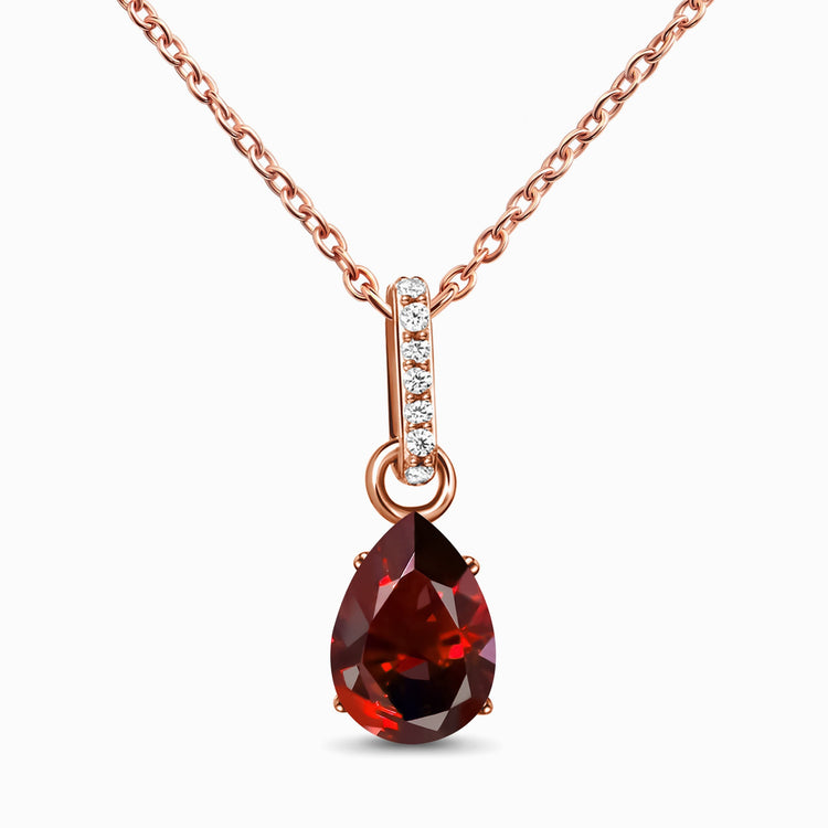 Pure Garnet Birthstone Necklace [For January] // Tiny Rituals