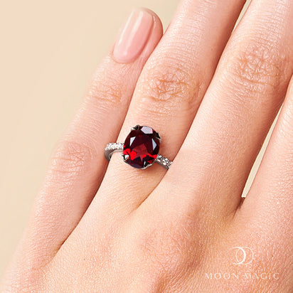 Necklace and ring set, garnet + bundle deals