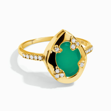Green Onyx Ring - Hot And Heavenly