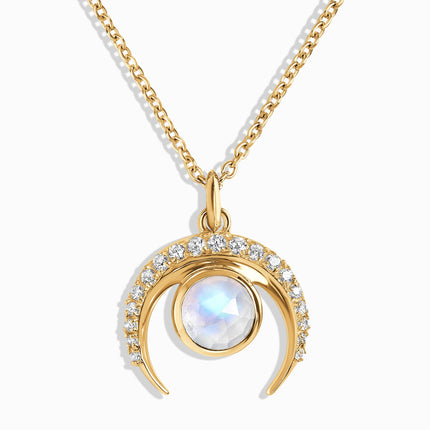 Moonstone White Zircon Necklace - Luxe Moon