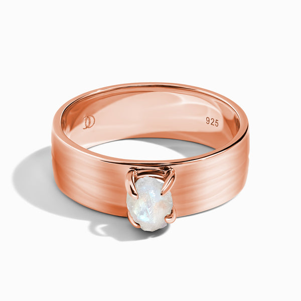 Chunky Raw Garnet Ring in Copper