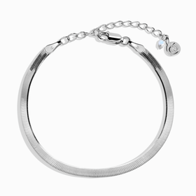 Plain Metal Wristlet - Herringbone Bracelet