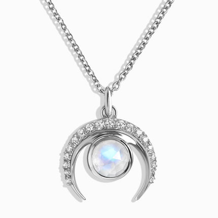 Moonstone White Zircon Necklace - Luxe Moon