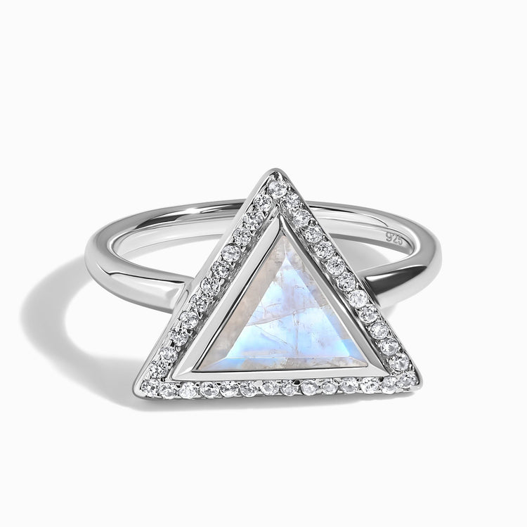 Triangle hot sale moonstone ring