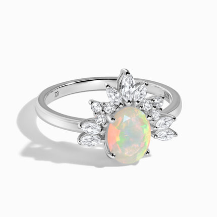 Opal White Zircon Ring - Manon