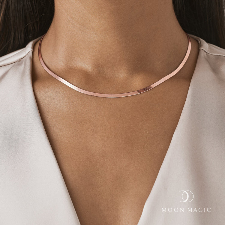 Necklace - Herringbone Chain – Moon Magic