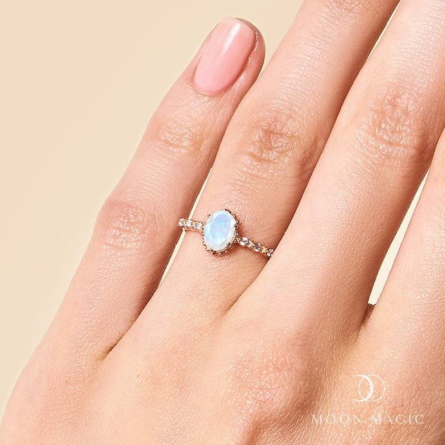 Buy Unique Moonstone Engagement Ring Pear Shaped Bridal Set 2pcs Unique  Vine Half Moon Floral Ring Rose Gold Wedding Ring Marquise Moonstone Online  in India - Etsy