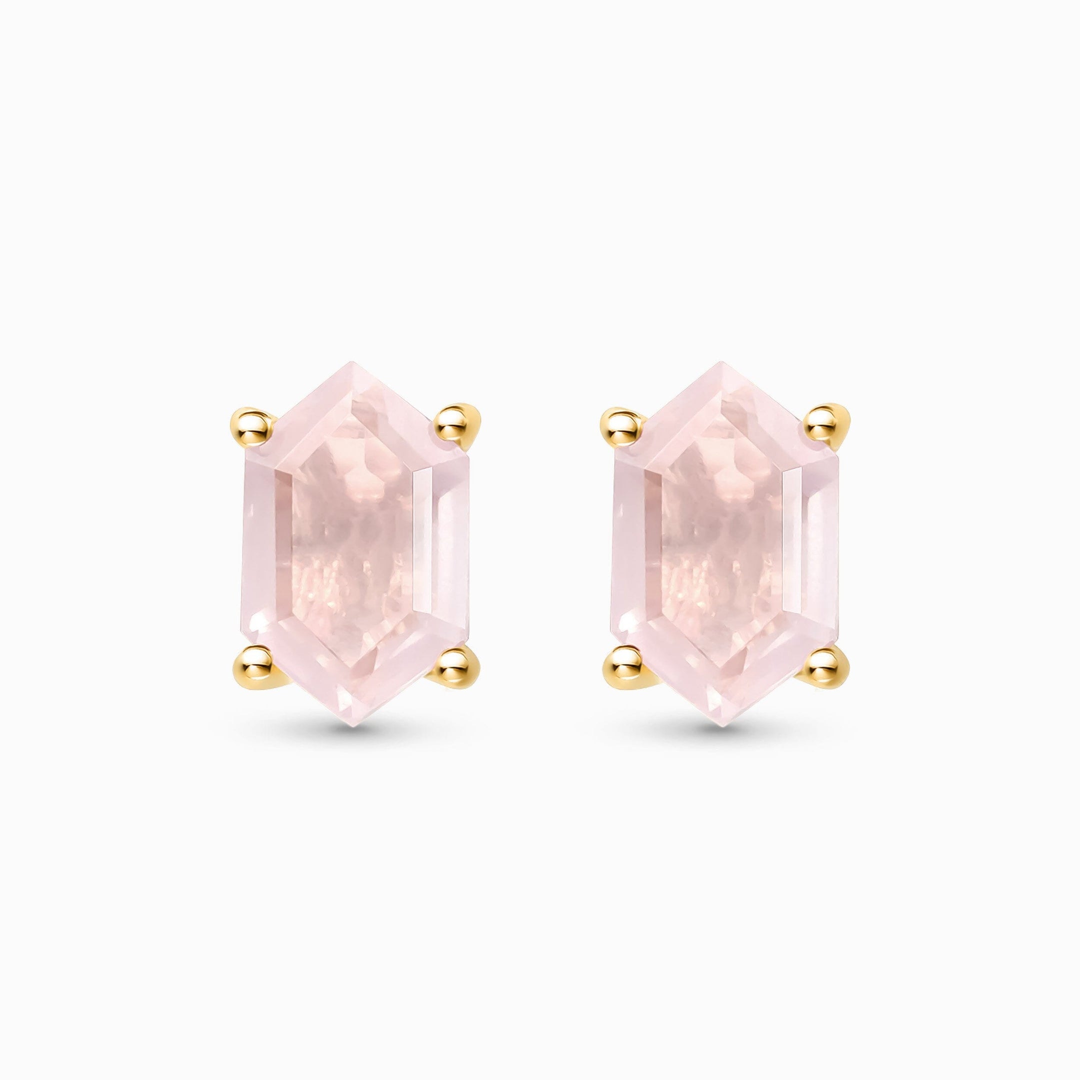 Rose Quartz Earrings - Serenity Studs