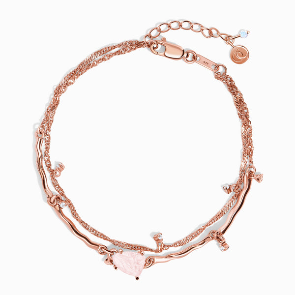 Raw rose deals quartz bracelet