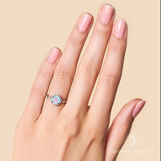 Moon Magic Engagement Ring Moonstone Diamond Ring Soulmate – Moon