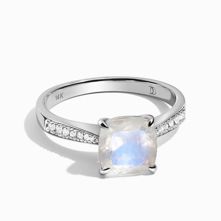 Moonstone Diamond Ring - Eternal Tie