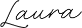 A cursive text resembling Laura's handwritten signature.